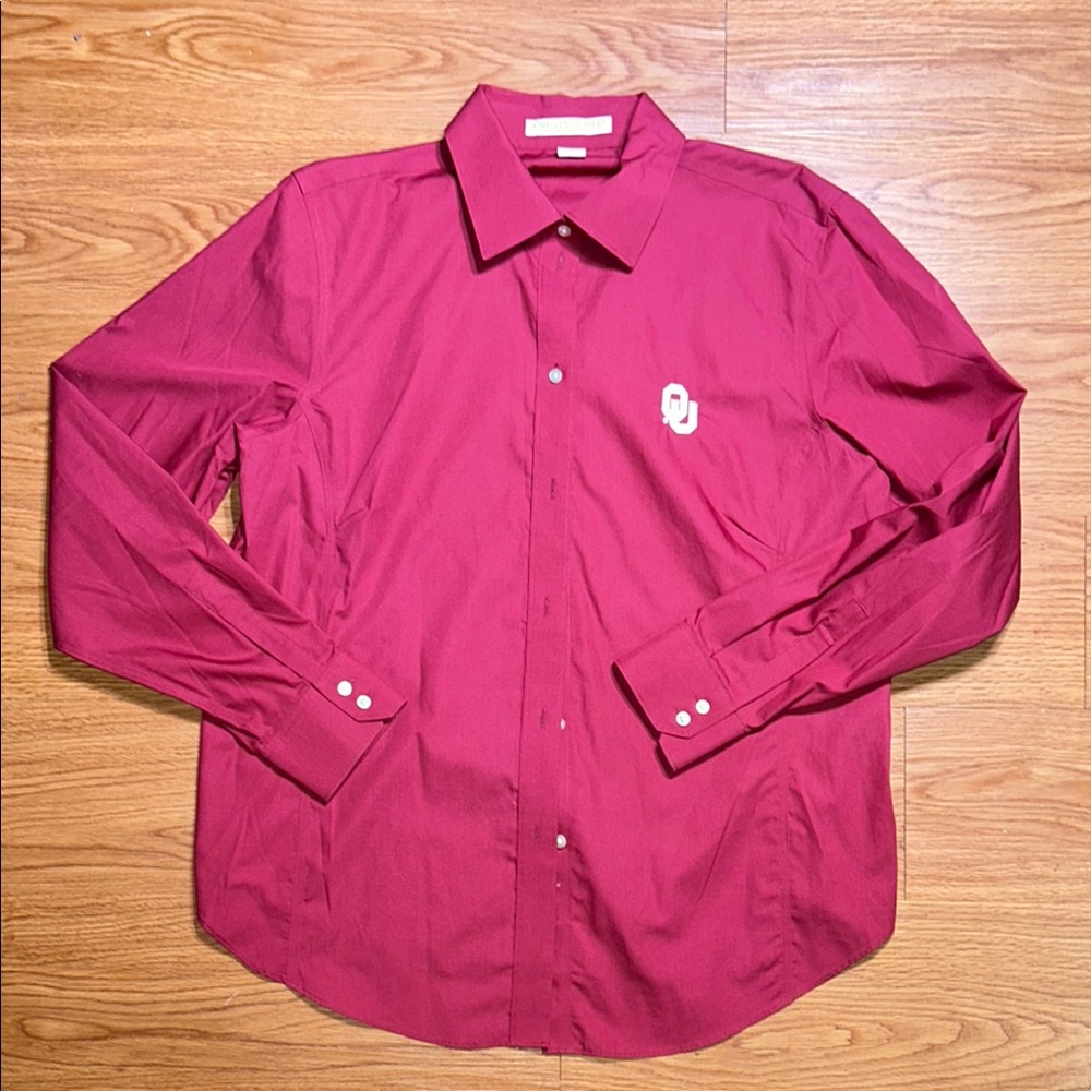 OU Women's Red Dress Shirt